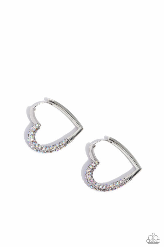 Be Mine, Valentine? - Multi Hinge Hoop Earrings - Paparazzi Accessories