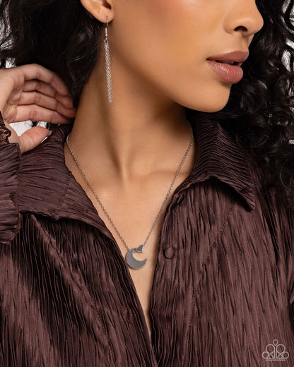 Low-Key Lunar - Silver Necklace - Paparazzi Accessories