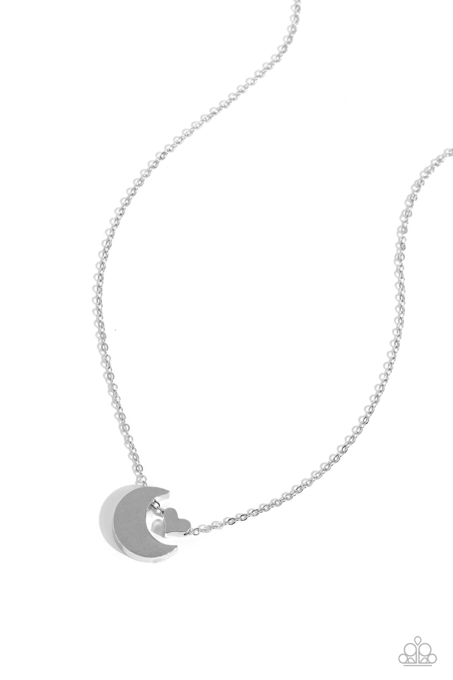 Low-Key Lunar - Silver Necklace - Paparazzi Accessories