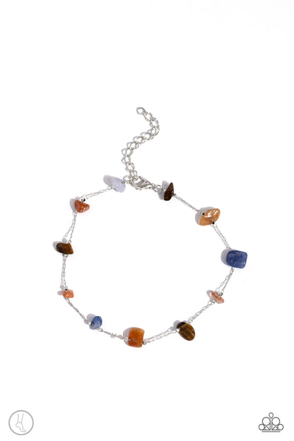 Gemstone Grace - Multi Clasp Anklet - Paparazzi Accessories