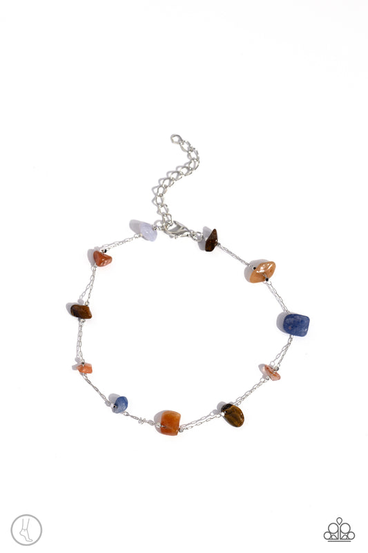 Gemstone Grace - Multi Clasp Anklet - Paparazzi Accessories