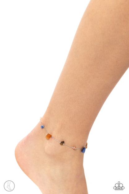 Gemstone Grace - Multi Clasp Anklet - Paparazzi Accessories