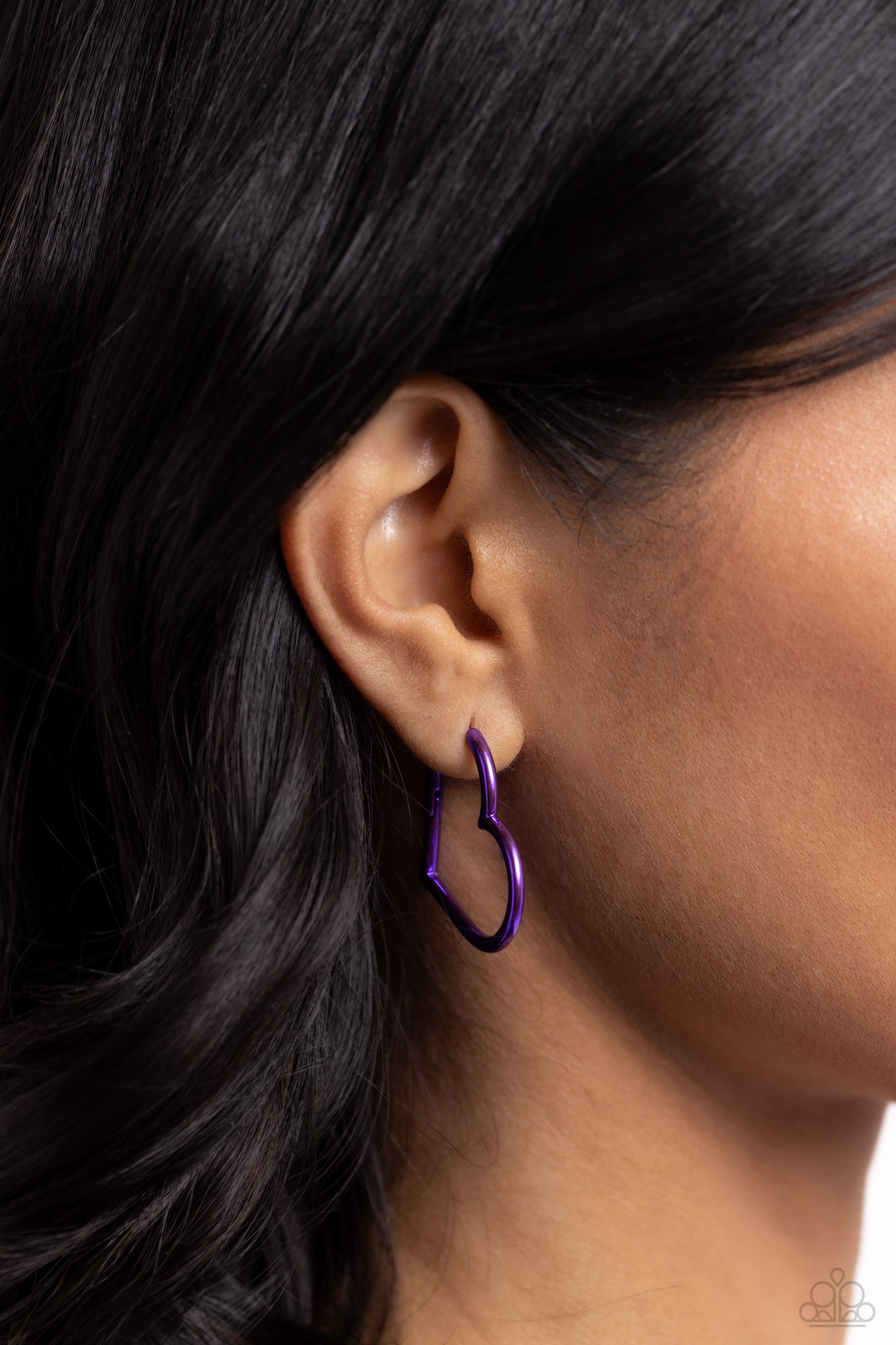Loving Legend - Purple Hinge Hoop Earrings - Paparazzi Accessories