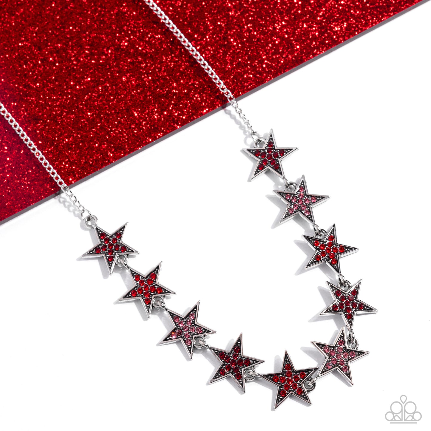Star Quality Sensation - Red Necklace - Paparazzi Accessories