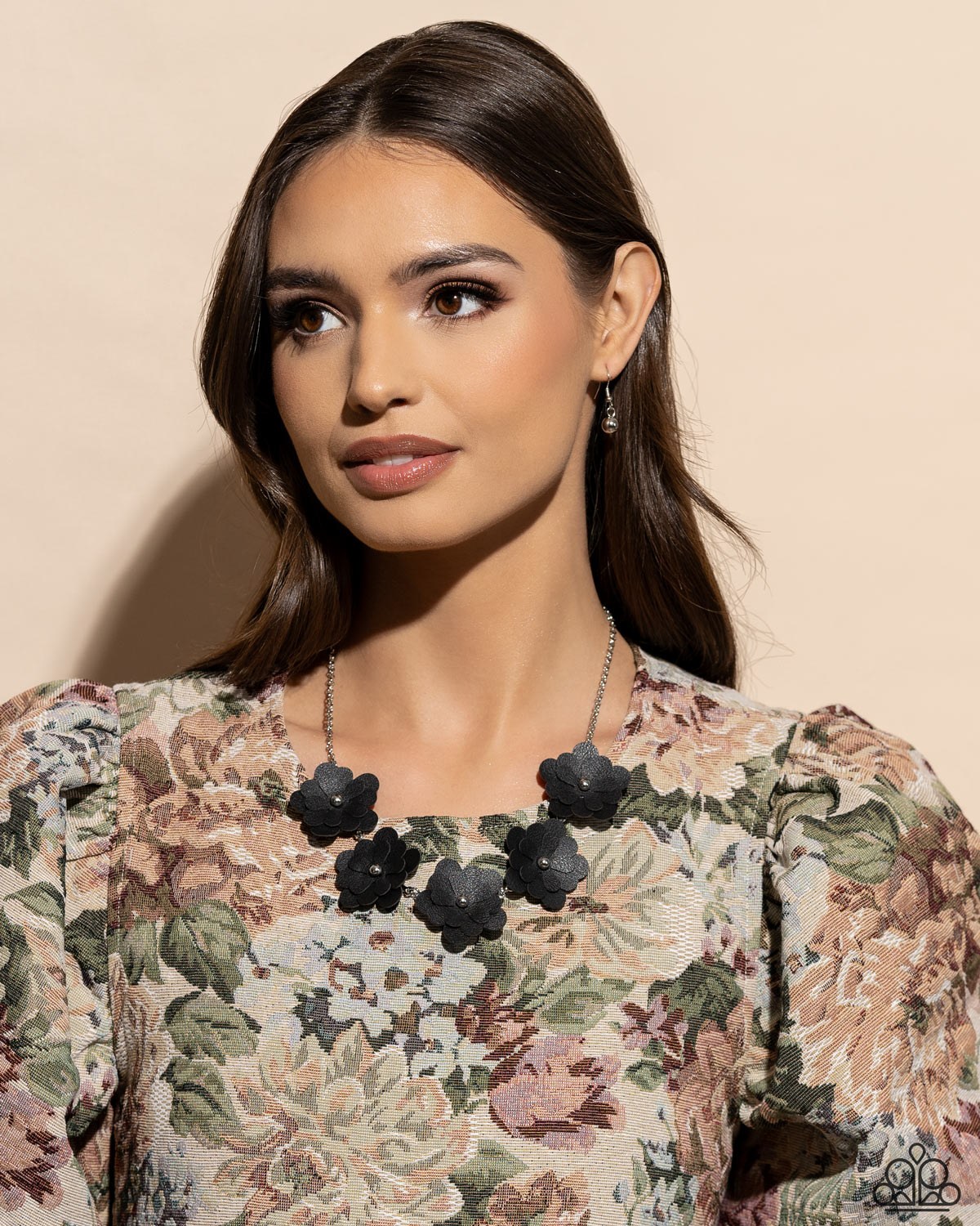 Balance of FLOWER - Black Leather Necklace - Paparazzi Accessories