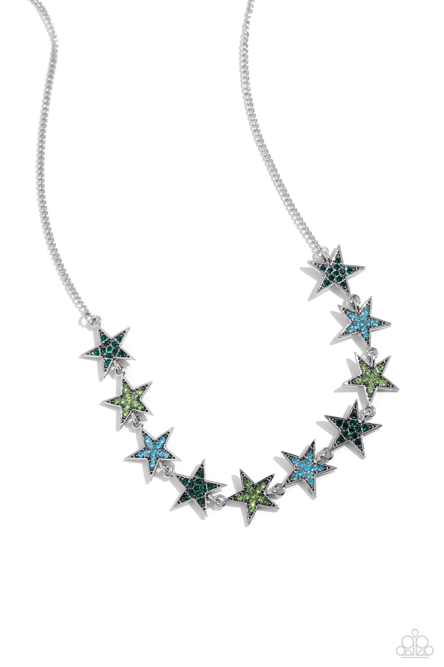 Star Quality Sensation - Green Necklace - Paparazzi Accessories