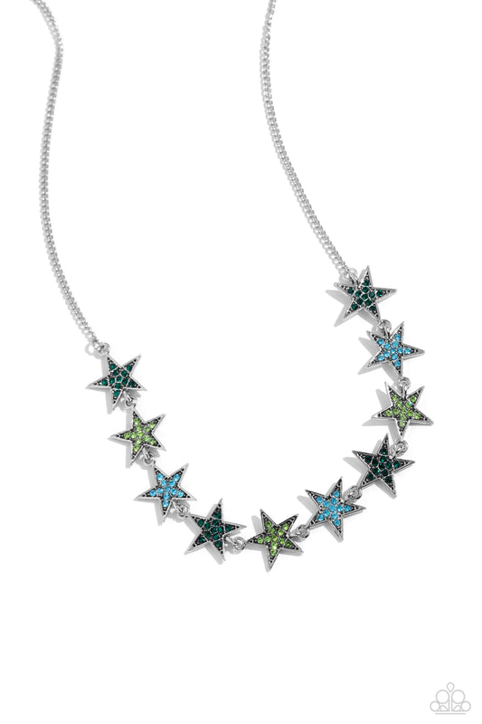 Star Quality Sensation - Green Necklace - Paparazzi Accessories