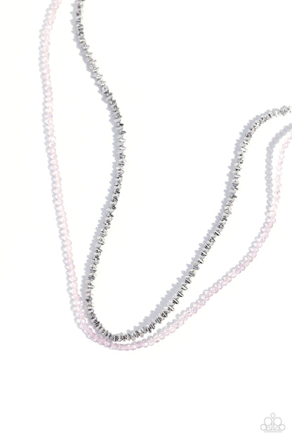 White-Collar Week - Pink Necklace - Paparazzi Accessories