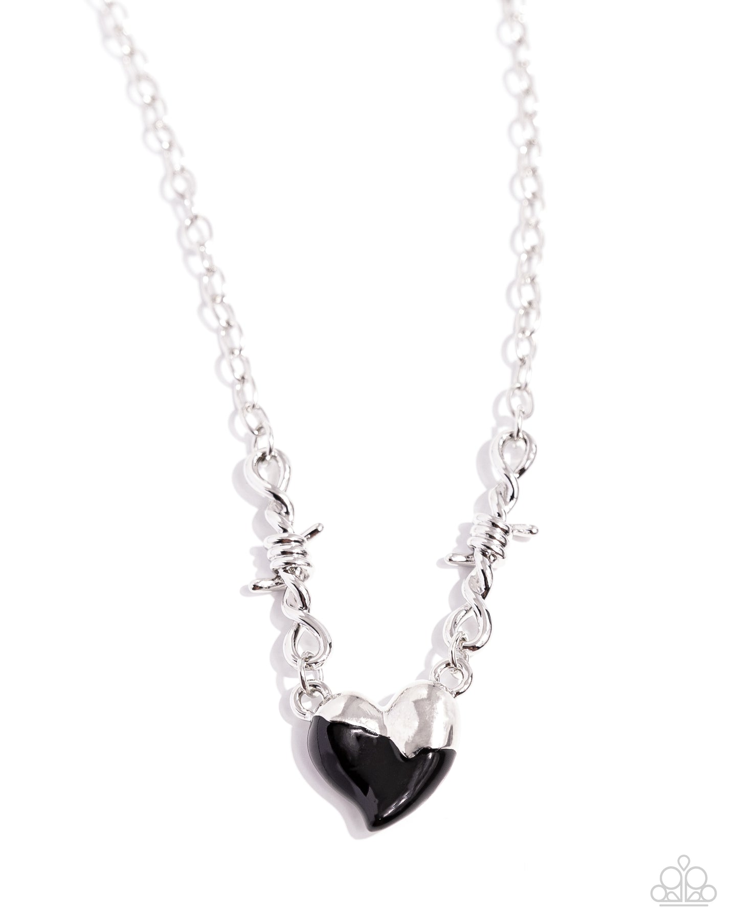 Trendy Tribute - Black Heart Necklace - Paparazzi Accessories