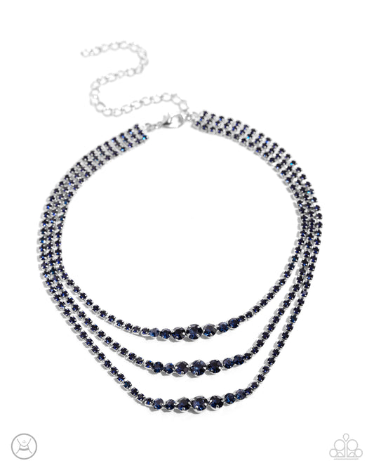 Dynamite Debut - Blue Choker Necklace - Paparazzi Accessories