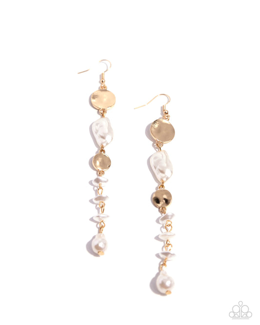 Cosmopolitan Chic - Gold Fishhook Earrings - Paparazzi Accessories