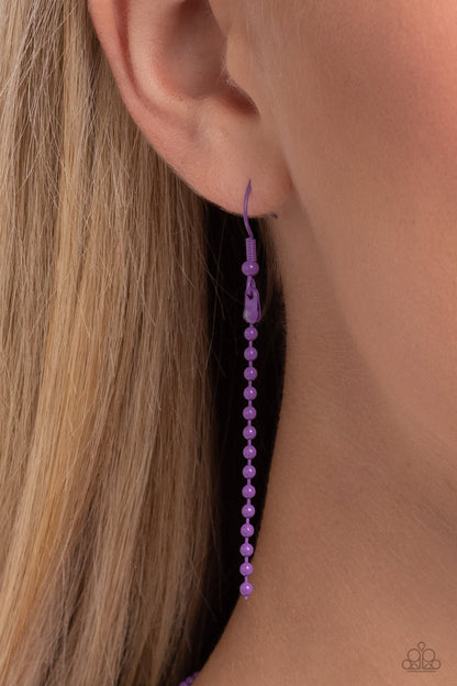 Sprinkle of Simplicity - Purple Dipped Metal Necklace - Paparazzi Accessories