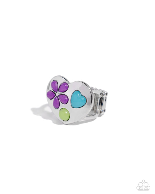 Spirited Shapes - Purple Heart Ring - Paparazzi Accessories