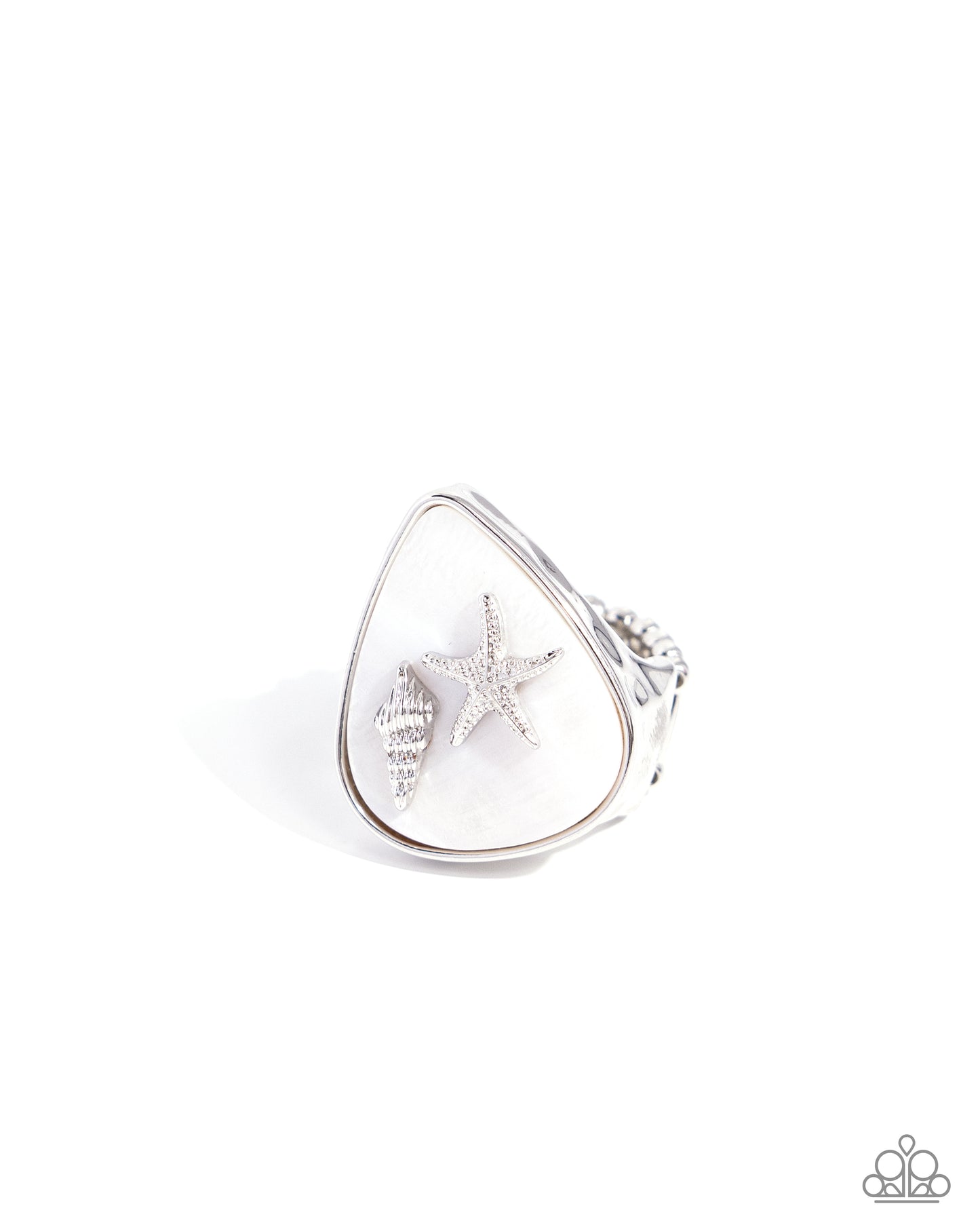 Seaside Serendipity - White Ring - Paparazzi Accessories