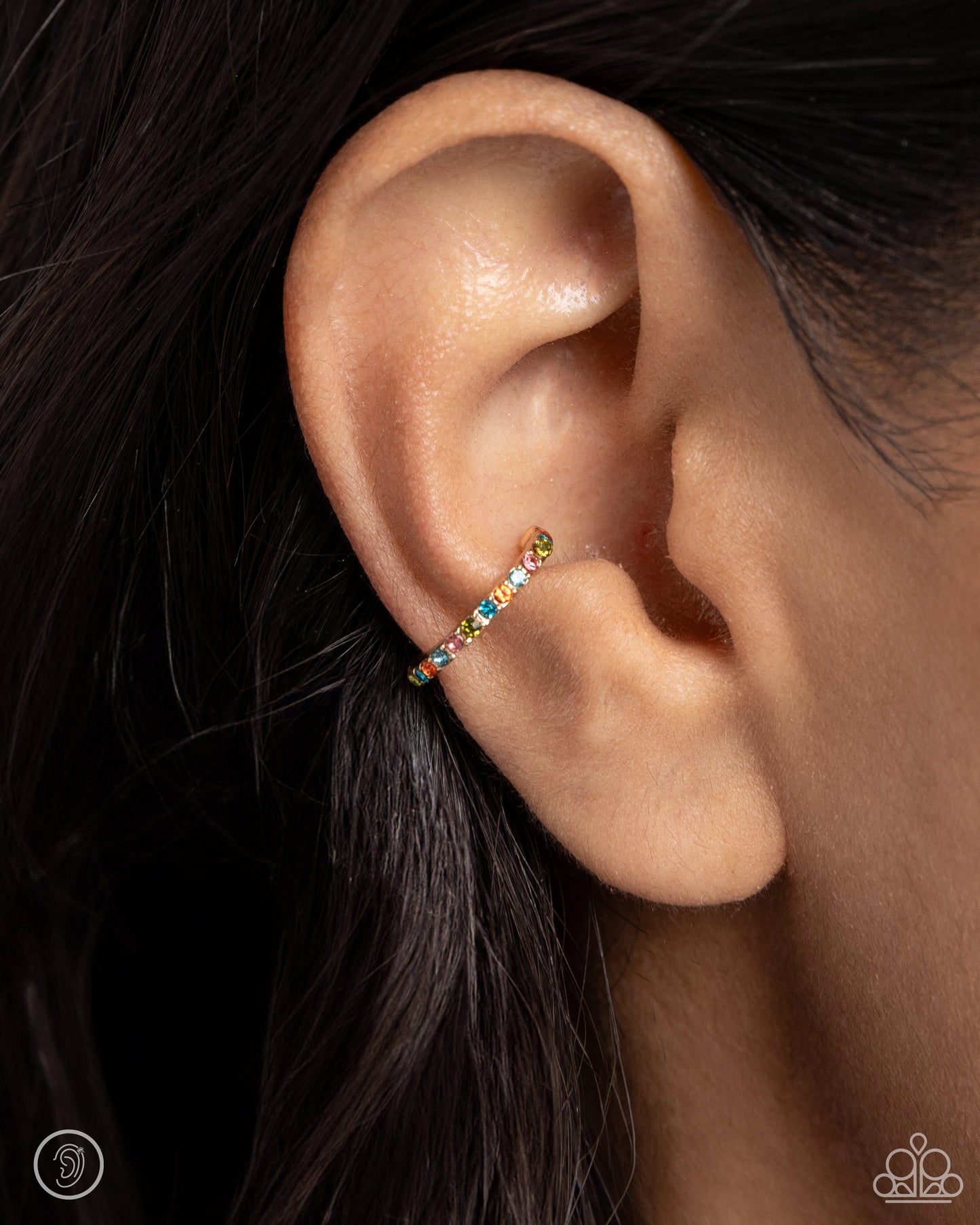 Beginning Bling - Gold Ear Cuff Earrings - Paparazzi Accessories