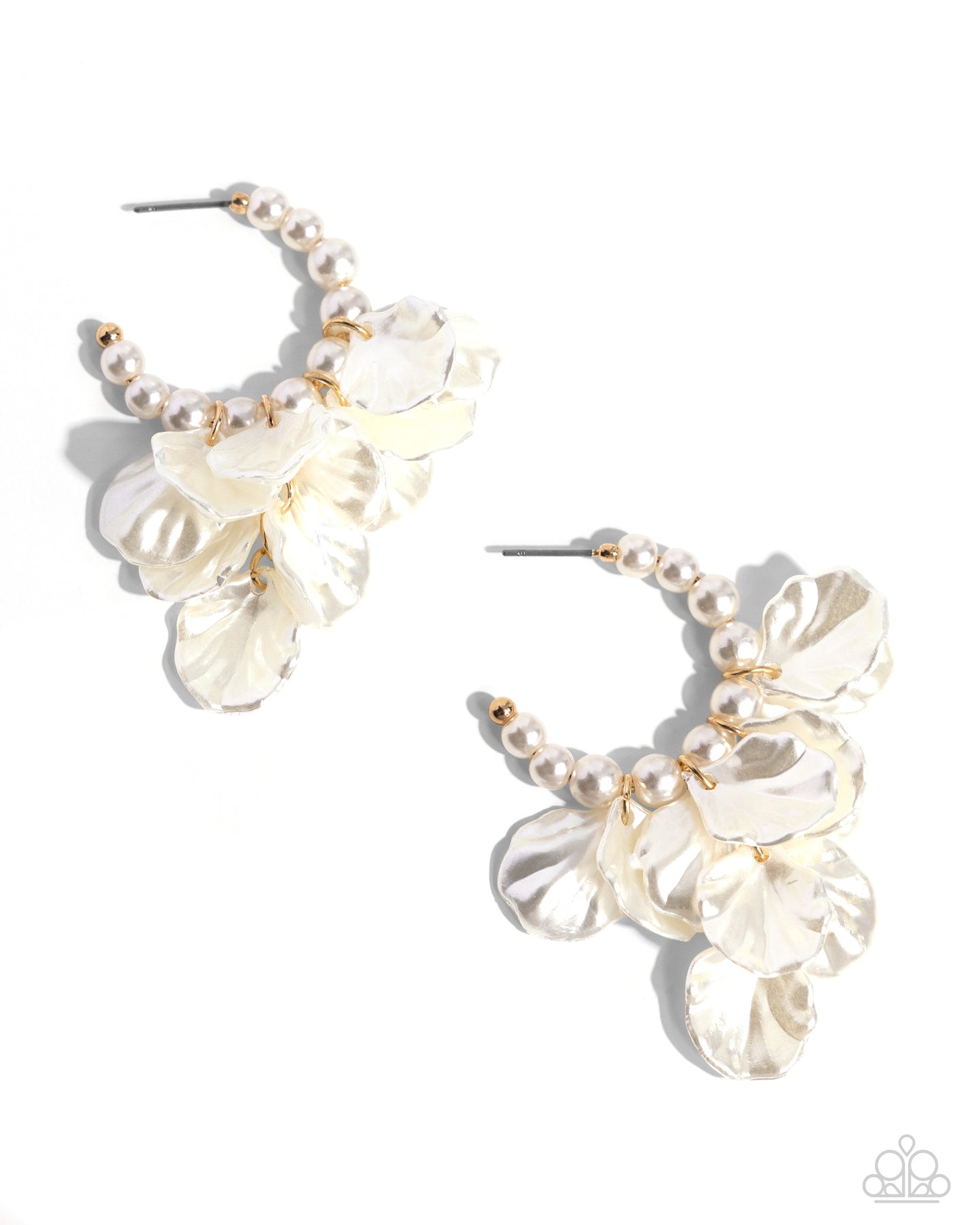 Frilly Feature - Gold Hoop Earrings - Paparazzi Accessories