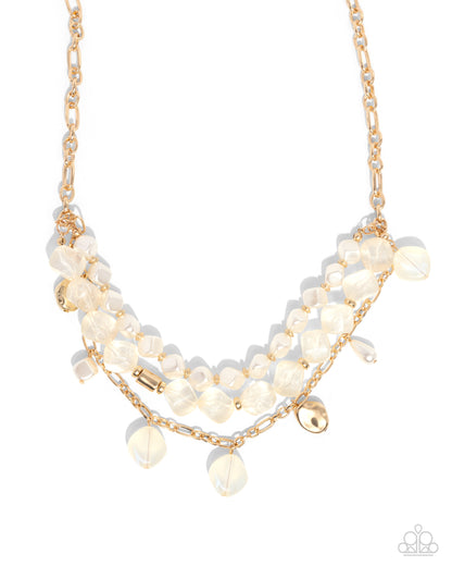 Cubed Cameo - Gold Necklace - Paparazzi Accessories