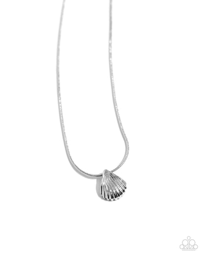 Seashell Simplicity - Silver Necklace - Paparazzi Accessories