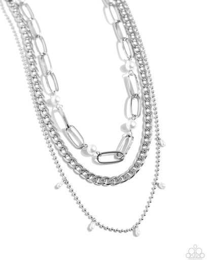 Presidential Passion - White Necklace - Paparazzi Accessories