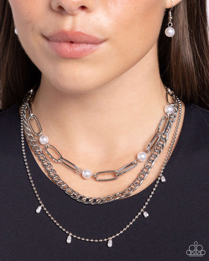 Presidential Passion - White Necklace - Paparazzi Accessories