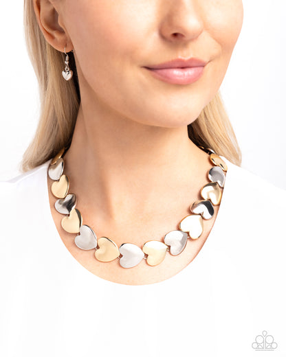 Heirloom Hearts - Multi Necklace - Paparazzi Accessories