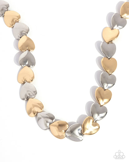 Heirloom Hearts - Multi Necklace - Paparazzi Accessories