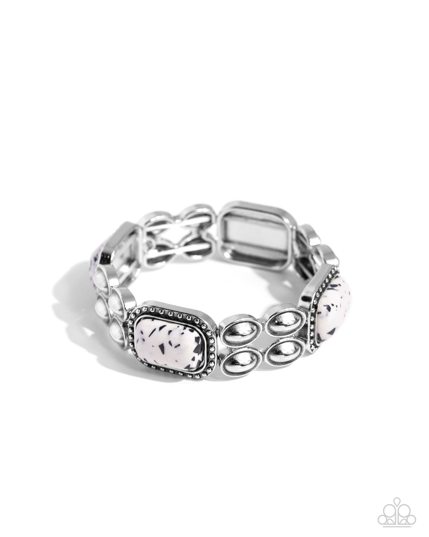 Earthy Ease - Black Stretchy Bracelet - Paparazzi Accessories