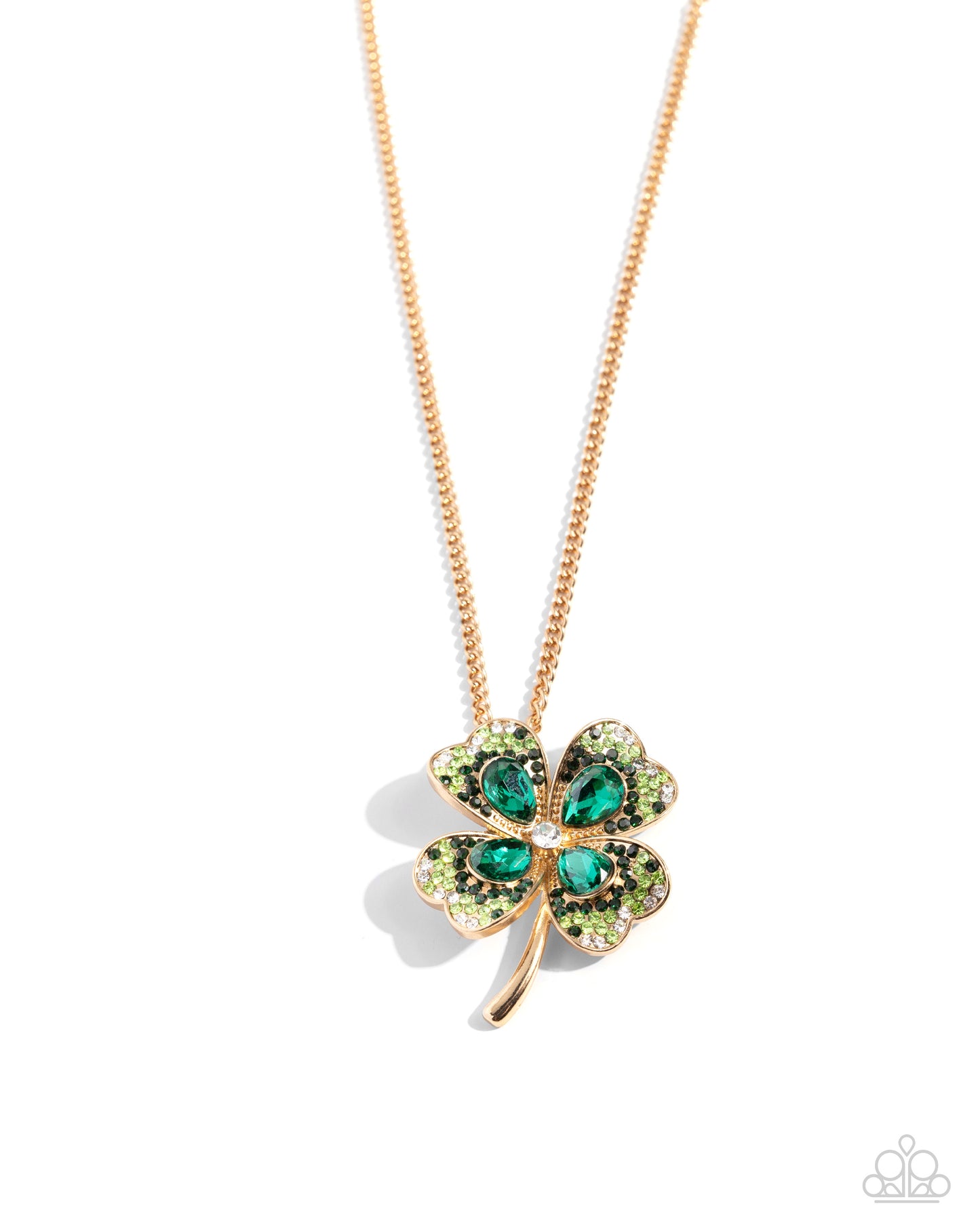 Four Leaf Fashion - Green Shamrock Necklace - Paparazzi Accessories