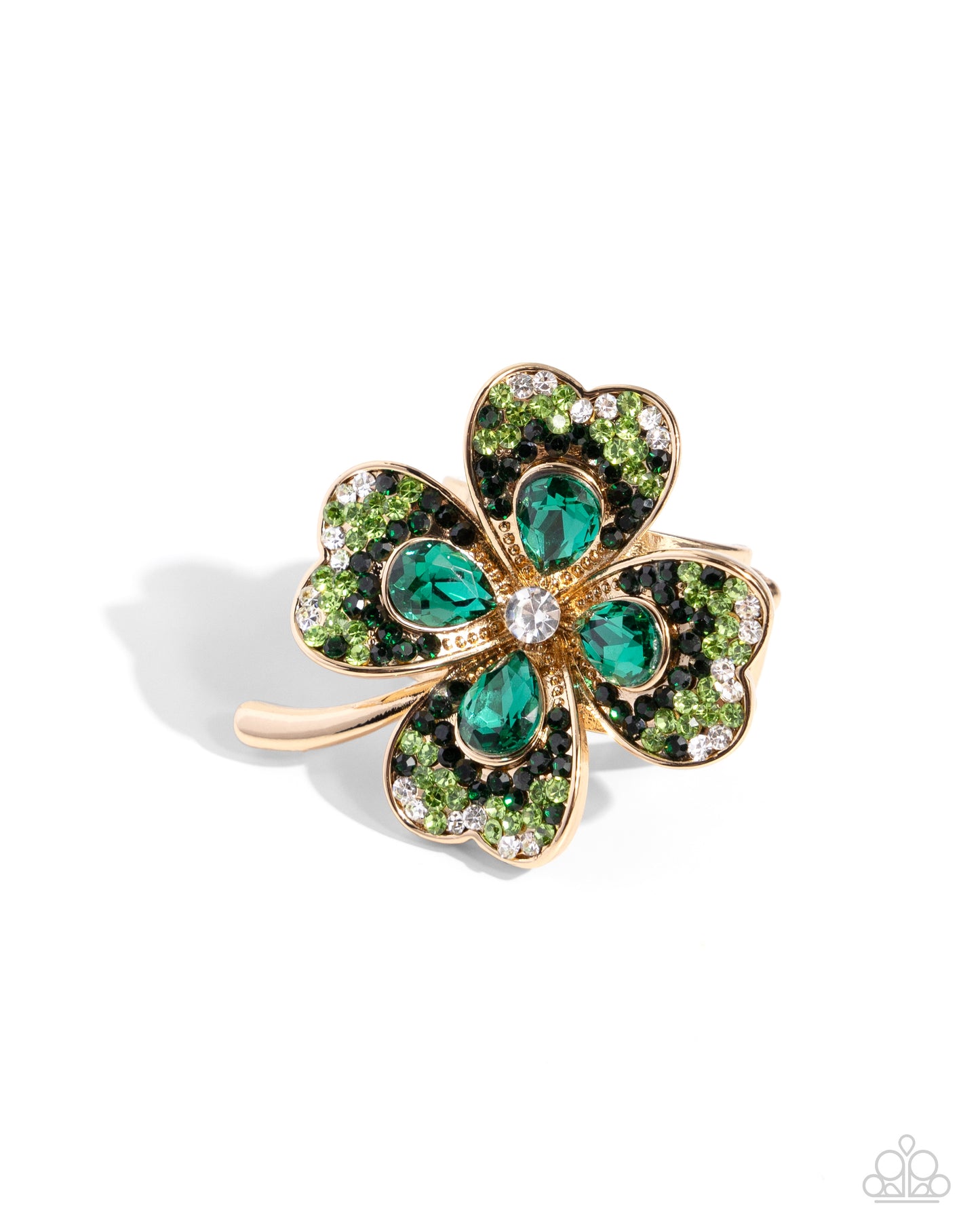 Four Leaf Fantasy - Green Shamrock Ring - Paparazzi Accessories